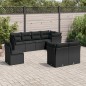 vidaXL 8-tlg. Garten-Sofagarnitur mit Kissen Schwarz Poly Rattan vidaXL 8-tlg. Garten-Sofagarnitur mit Kissen Schwarz Poly Rattan