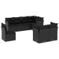 vidaXL 8-tlg. Garten-Sofagarnitur mit Kissen Schwarz Poly Rattan vidaXL 8-tlg. Garten-Sofagarnitur mit Kissen Schwarz Poly Rattan