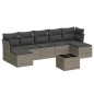 vidaXL 8-tlg. Garten-Sofagarnitur mit Kissen Grau Poly Rattan vidaXL 8-tlg. Garten-Sofagarnitur mit Kissen Grau Poly Rattan