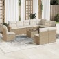 vidaXL 11-tlg. Garten-Sofagarnitur mit Kissen Beige Poly Rattan vidaXL 11-tlg. Garten-Sofagarnitur mit Kissen Beige Poly Rattan