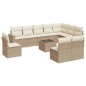 vidaXL 11-tlg. Garten-Sofagarnitur mit Kissen Beige Poly Rattan vidaXL 11-tlg. Garten-Sofagarnitur mit Kissen Beige Poly Rattan
