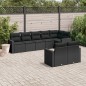 vidaXL 8-tlg. Garten-Sofagarnitur mit Kissen Schwarz Poly Rattan vidaXL 8-tlg. Garten-Sofagarnitur mit Kissen Schwarz Poly Rattan