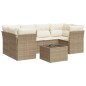 vidaXL 7-tlg. Garten-Sofagarnitur mit Kissen Beige Poly Rattan vidaXL 7-tlg. Garten-Sofagarnitur mit Kissen Beige Poly Rattan