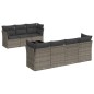 vidaXL 8-tlg. Garten-Sofagarnitur mit Kissen Grau Poly Rattan vidaXL 8-tlg. Garten-Sofagarnitur mit Kissen Grau Poly Rattan