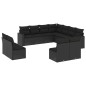 vidaXL 11-tlg. Garten-Sofagarnitur mit Kissen Schwarz Poly Rattan vidaXL 11-tlg. Garten-Sofagarnitur mit Kissen Schwarz Poly Rattan