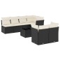 vidaXL 8-tlg. Garten-Sofagarnitur mit Kissen Schwarz Poly Rattan vidaXL 8-tlg. Garten-Sofagarnitur mit Kissen Schwarz Poly Rattan