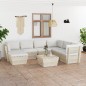 vidaXL 8-tlg. Garten-Sofagarnitur aus Paletten mit Kissen Fichtenholz vidaXL 8-tlg. Garten-Sofagarnitur aus Paletten mit Kissen Fichtenholz