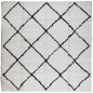 vidaXL Shaggy-Teppich PAMPLONA Hochflor Modern Creme Schwarz 240x240cm vidaXL Shaggy-Teppich PAMPLONA Hochflor Modern Creme Schwarz 240x240cm