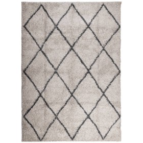 vidaXL Shaggy-Teppich Hochflor Modern Beige Anthrazit 200x280 cm