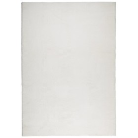 vidaXL Teppich IZA Kurzflor Skandinavischer Look Creme 140x200 cm