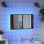 vidaXL LED-Spiegelschrank Räuchereiche 80x12x45 cm Acryl vidaXL LED-Spiegelschrank Räuchereiche 80x12x45 cm Acryl