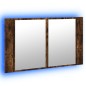 vidaXL LED-Spiegelschrank Räuchereiche 80x12x45 cm Acryl vidaXL LED-Spiegelschrank Räuchereiche 80x12x45 cm Acryl