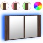 vidaXL LED-Spiegelschrank Braun Eichen-Optik 80x12x45 cm Acryl vidaXL LED-Spiegelschrank Braun Eichen-Optik 80x12x45 cm Acryl