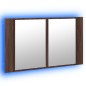 vidaXL LED-Spiegelschrank Braun Eichen-Optik 80x12x45 cm Acryl vidaXL LED-Spiegelschrank Braun Eichen-Optik 80x12x45 cm Acryl