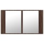 vidaXL LED-Spiegelschrank Braun Eichen-Optik 80x12x45 cm Acryl vidaXL LED-Spiegelschrank Braun Eichen-Optik 80x12x45 cm Acryl