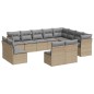vidaXL 12-tlg. Garten-Sofagarnitur mit Kissen Beige Poly Rattan vidaXL 12-tlg. Garten-Sofagarnitur mit Kissen Beige Poly Rattan
