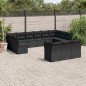 vidaXL 13-tlg. Garten-Sofagarnitur mit Kissen Schwarz Poly Rattan vidaXL 13-tlg. Garten-Sofagarnitur mit Kissen Schwarz Poly Rattan