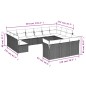 vidaXL 13-tlg. Garten-Sofagarnitur mit Kissen Schwarz Poly Rattan vidaXL 13-tlg. Garten-Sofagarnitur mit Kissen Schwarz Poly Rattan