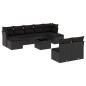 vidaXL 10-tlg. Garten-Sofagarnitur mit Kissen Schwarz Poly Rattan vidaXL 10-tlg. Garten-Sofagarnitur mit Kissen Schwarz Poly Rattan