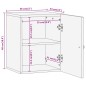 vidaXL Bad-Wandschrank 38x33x48 cm Massivholz Akazie vidaXL Bad-Wandschrank 38x33x48 cm Massivholz Akazie