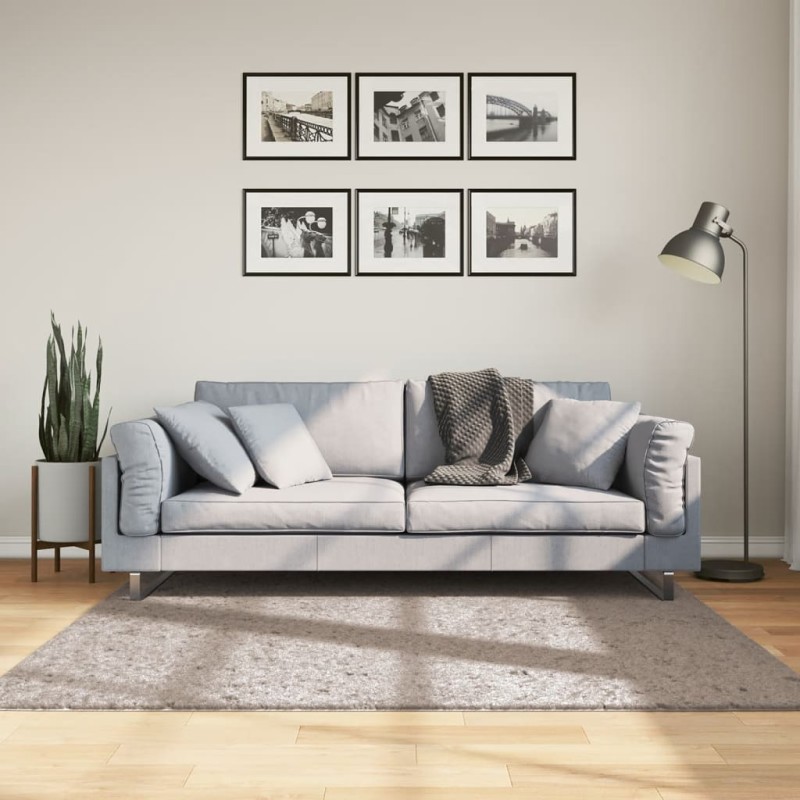 vidaXL Shaggy-Teppich PAMPLONA Hochflor Modern Beige 160x160 cm vidaXL Shaggy-Teppich PAMPLONA Hochflor Modern Beige 160x160 cm