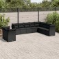 vidaXL 10-tlg. Garten-Sofagarnitur mit Kissen Schwarz Poly Rattan vidaXL 10-tlg. Garten-Sofagarnitur mit Kissen Schwarz Poly Rattan