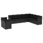 vidaXL 10-tlg. Garten-Sofagarnitur mit Kissen Schwarz Poly Rattan vidaXL 10-tlg. Garten-Sofagarnitur mit Kissen Schwarz Poly Rattan
