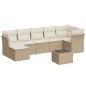 vidaXL 8-tlg. Garten-Sofagarnitur mit Kissen Beige Poly Rattan vidaXL 8-tlg. Garten-Sofagarnitur mit Kissen Beige Poly Rattan