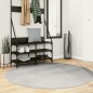 vidaXL Teppich IZA Kurzflor Skandinavischer Look Grau Ø 160 cm vidaXL Teppich IZA Kurzflor Skandinavischer Look Grau Ø 160 cm