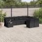 vidaXL 10-tlg. Garten-Sofagarnitur mit Kissen Schwarz Poly Rattan vidaXL 10-tlg. Garten-Sofagarnitur mit Kissen Schwarz Poly Rattan