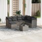 vidaXL 8-tlg. Garten-Sofagarnitur mit Kissen Grau Poly Rattan vidaXL 8-tlg. Garten-Sofagarnitur mit Kissen Grau Poly Rattan