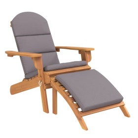 vidaXL Adirondack-Gartenstuhl mit Fußstütze Massivholz Akazie