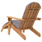 vidaXL Adirondack-Gartenstuhl mit Fußstütze Massivholz Akazie