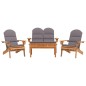 vidaXL 4-tlg. Garten-Lounge-Set Adirondack Massivholz Akazie vidaXL 4-tlg. Garten-Lounge-Set Adirondack Massivholz Akazie