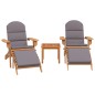 vidaXL 3-tlg. Garten-Lounge-Set Adirondack Massivholz Akazie vidaXL 3-tlg. Garten-Lounge-Set Adirondack Massivholz Akazie