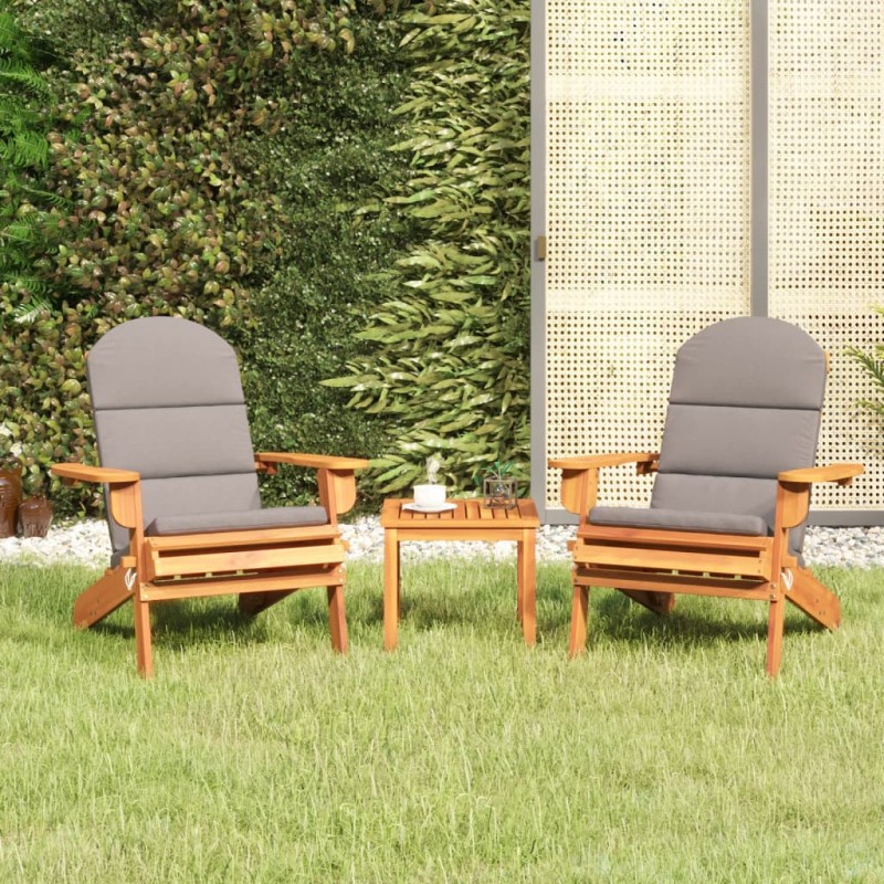 vidaXL 3-tlg. Garten-Lounge-Set Adirondack Massivholz Akazie vidaXL 3-tlg. Garten-Lounge-Set Adirondack Massivholz Akazie
