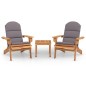 vidaXL 3-tlg. Garten-Lounge-Set Adirondack Massivholz Akazie vidaXL 3-tlg. Garten-Lounge-Set Adirondack Massivholz Akazie