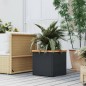 vidaXL Pflanzkübel Schwarz 80x80x40 cm Poly Rattan vidaXL Pflanzkübel Schwarz 80x80x40 cm Poly Rattan