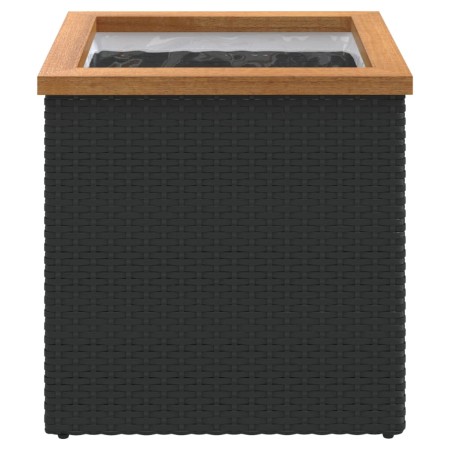 vidaXL Pflanzkübel Schwarz 80x80x40 cm Poly Rattan