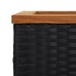 vidaXL Pflanzkübel Schwarz 80x80x40 cm Poly Rattan vidaXL Pflanzkübel Schwarz 80x80x40 cm Poly Rattan