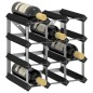 vidaXL Weinregal für 12 Flaschen Schwarz Massivholz Kiefer vidaXL Weinregal für 12 Flaschen Schwarz Massivholz Kiefer
