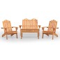 vidaXL 4-tlg. Garten-Lounge-Set Adirondack Massivholz Akazie vidaXL 4-tlg. Garten-Lounge-Set Adirondack Massivholz Akazie