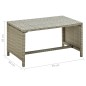 vidaXL Couchtisch Beige 70×40×38 cm Poly Rattan vidaXL Couchtisch Beige 70×40×38 cm Poly Rattan