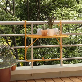 vidaXL Balkontisch Gelb 60x40 cm Stahl
