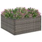 vidaXL Pflanzkübel Grau 80x80x40 cm Poly Rattan vidaXL Pflanzkübel Grau 80x80x40 cm Poly Rattan