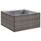 vidaXL Pflanzkübel Grau 80x80x40 cm Poly Rattan vidaXL Pflanzkübel Grau 80x80x40 cm Poly Rattan
