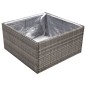 vidaXL Pflanzkübel Grau 80x80x40 cm Poly Rattan vidaXL Pflanzkübel Grau 80x80x40 cm Poly Rattan