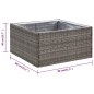 vidaXL Pflanzkübel Grau 80x80x40 cm Poly Rattan vidaXL Pflanzkübel Grau 80x80x40 cm Poly Rattan