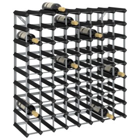 vidaXL Weinregal für 72 Flaschen Schwarz Massivholz Kiefer