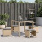 vidaXL Gartenhocker Kissen 4Stk. Beigemischung 41x41x36 cm Poly Rattan vidaXL Gartenhocker Kissen 4Stk. Beigemischung 41x41x36 cm Poly Rattan